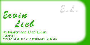 ervin lieb business card